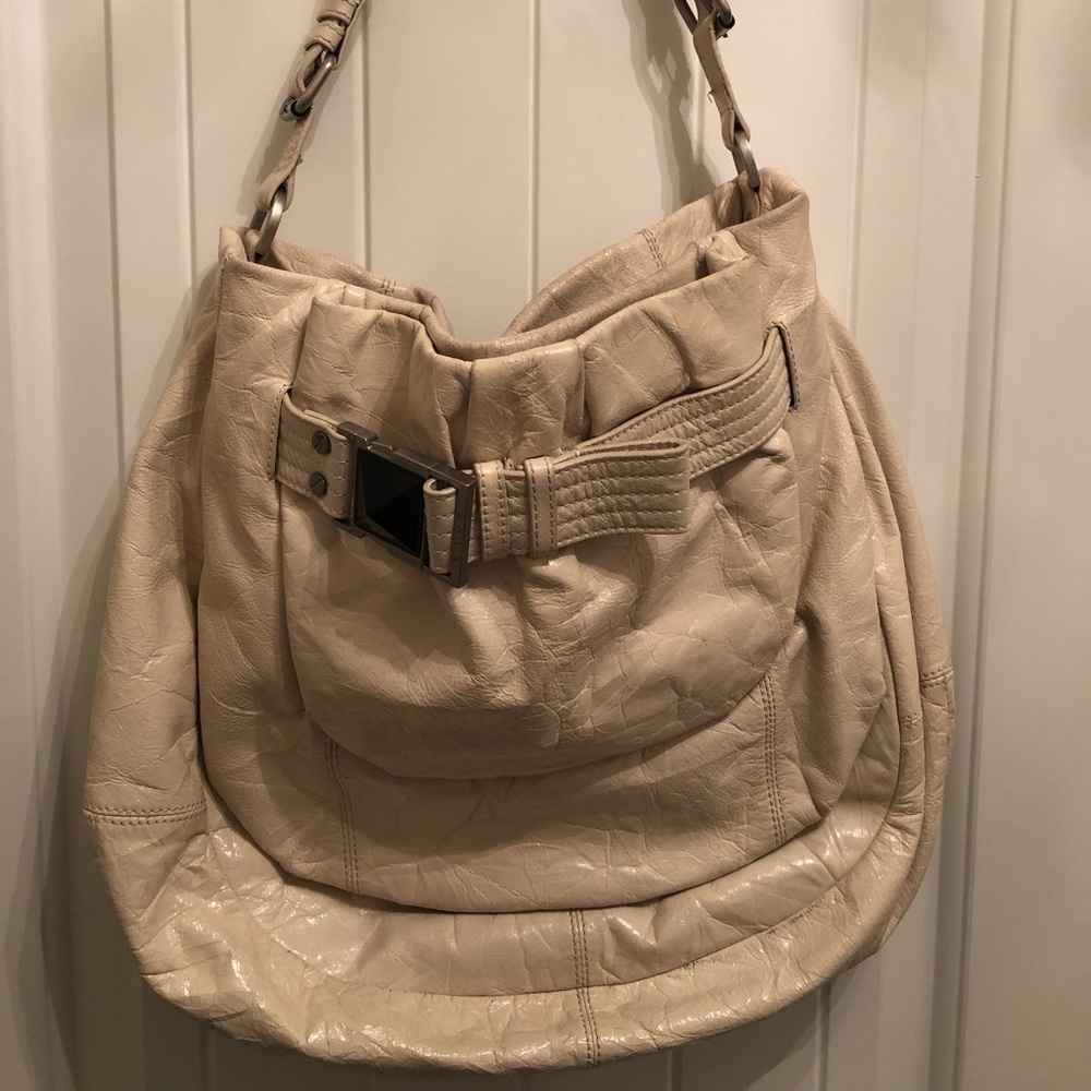 L.A.M.B. Ivory leather bag